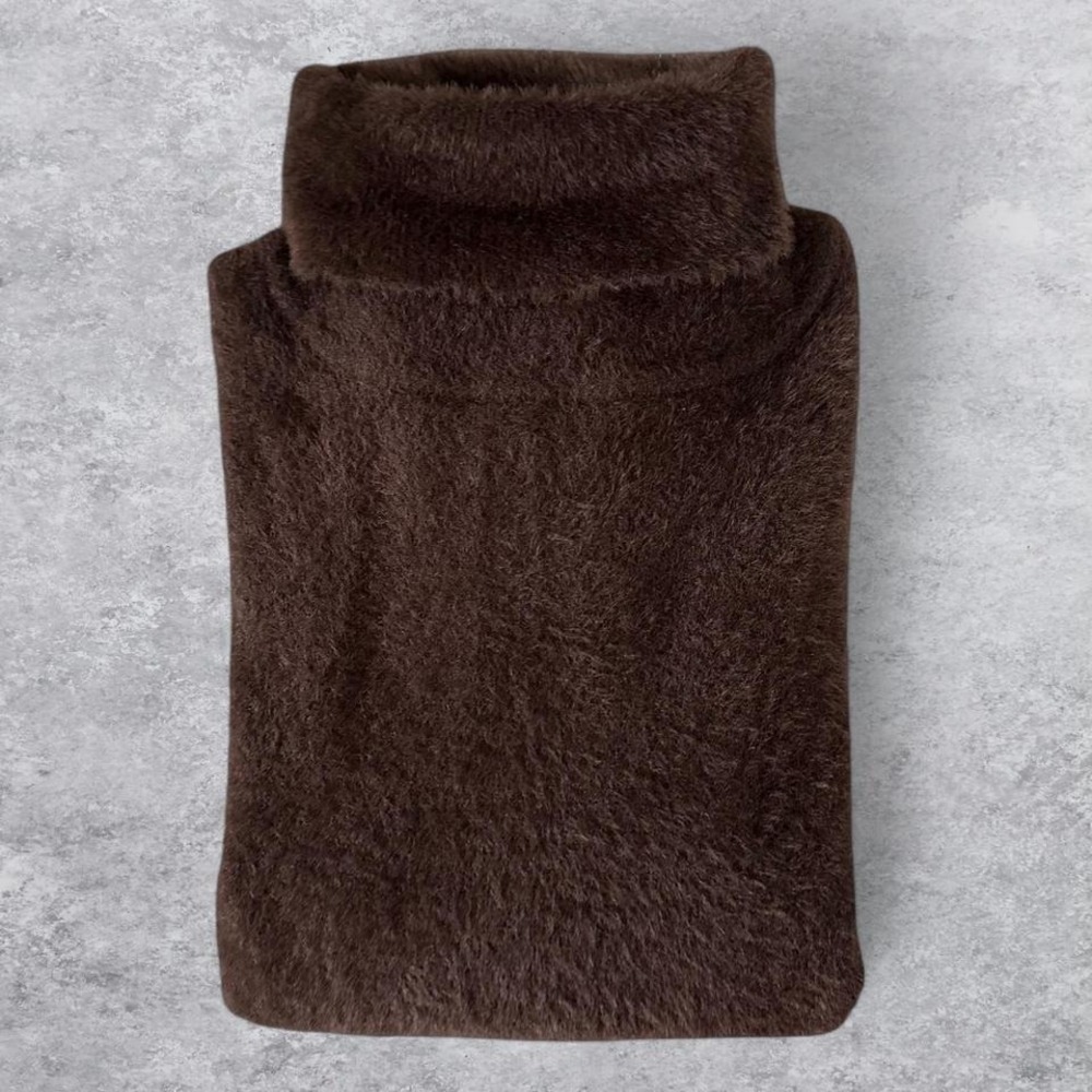Oak + Fort Brown Fuzzy Knit‎ Turtleneck Sweater Womens Small Relaxed Fit
